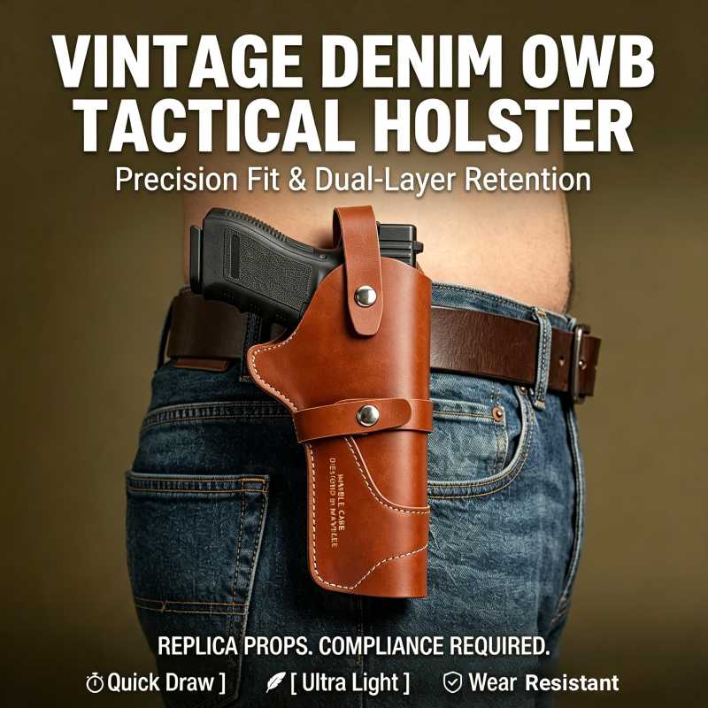 Edc Carry Belt Leather - Funda de cuero vintage para revólver,