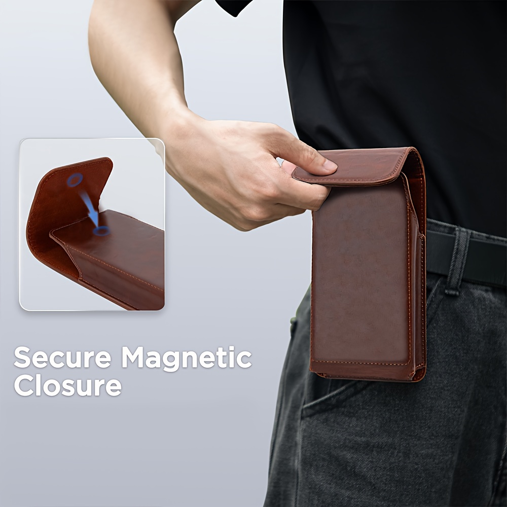 Edc Carry Belt Leather - Funda tipo billetera para teléfono de