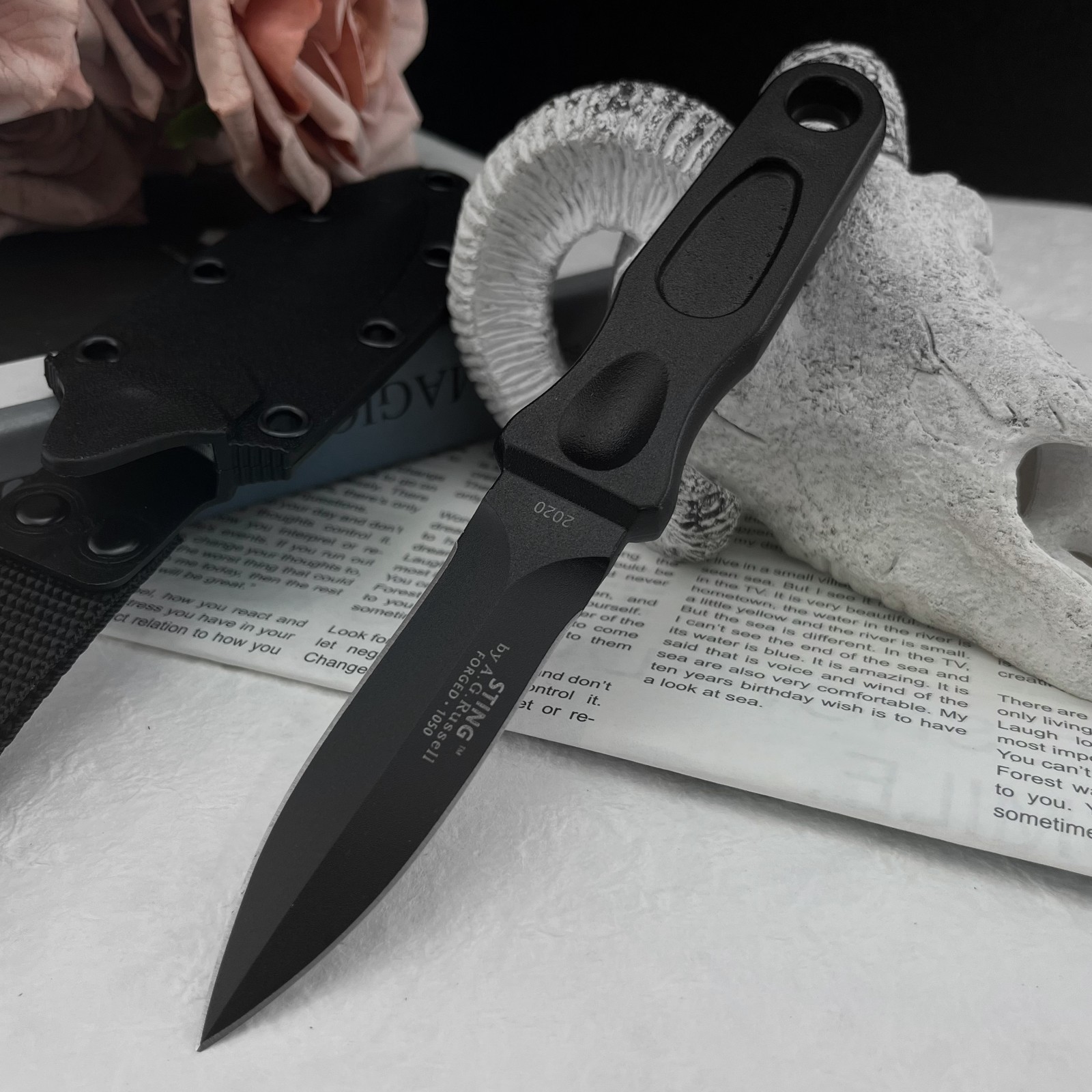 Everyday Carry (Edc) Knife - Cuchillo de Hoja Fija Multifuncional de