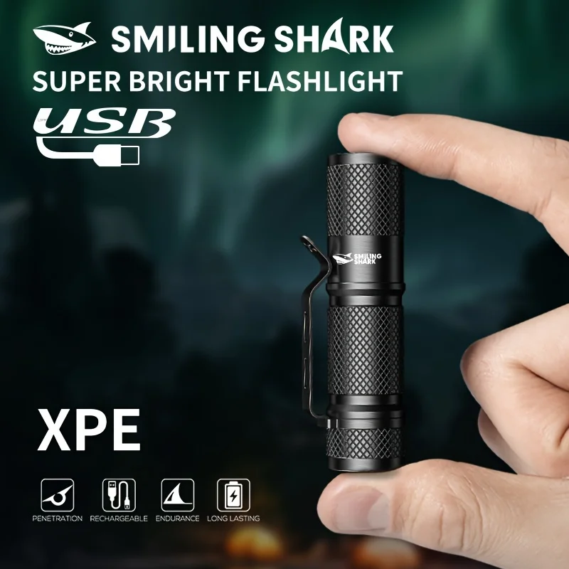 SMILING SHARK Linterna LED Tác - Edc Carry Flashlight reseña y precio