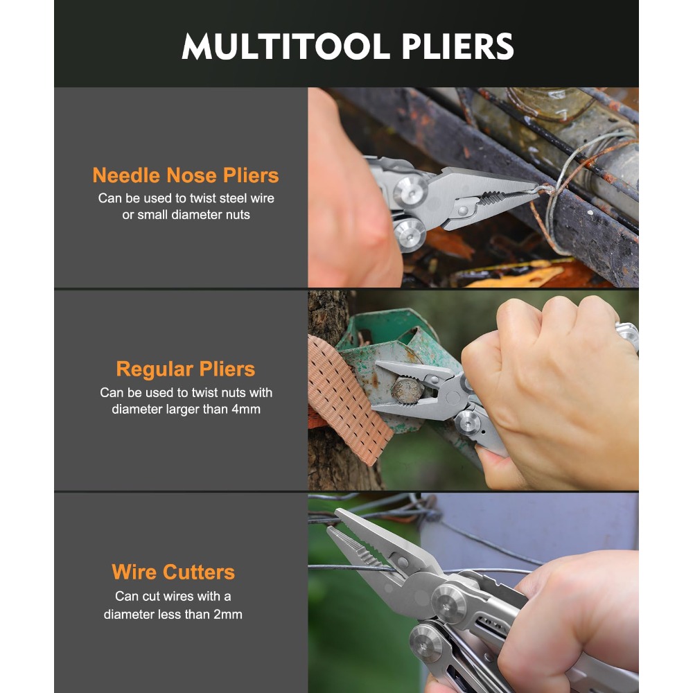 Alicates tácticos plegables pa - Edc Carry Pliers reseña y precio