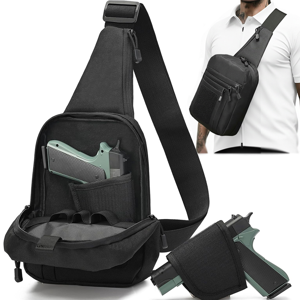 Bolsa táctica para pistola, fu - Edc Concealed Carry Sling Bag reseña y precio