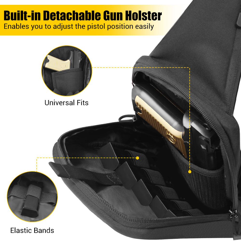 Bolsa táctica para pistola, fu - Edc Concealed Carry Sling Bag reseña y precio