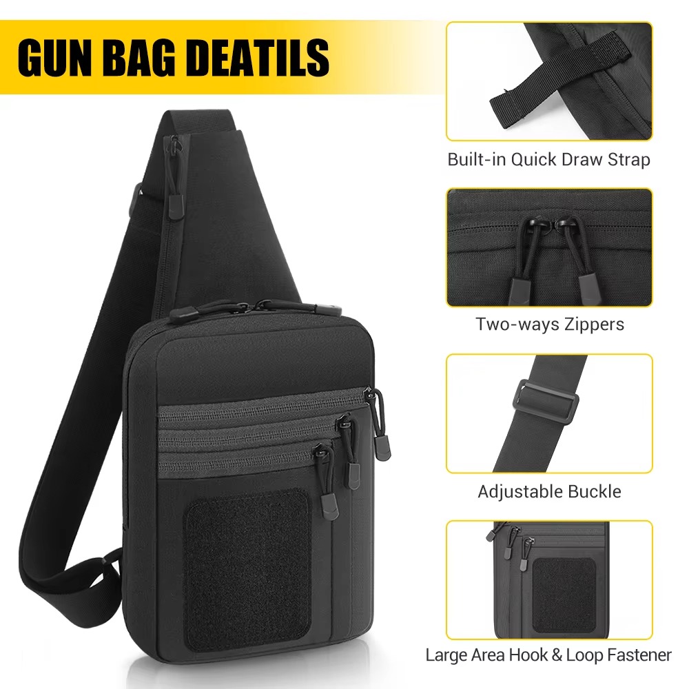 Bolsa táctica para pistola, fu - Edc Concealed Carry Sling Bag reseña y precio