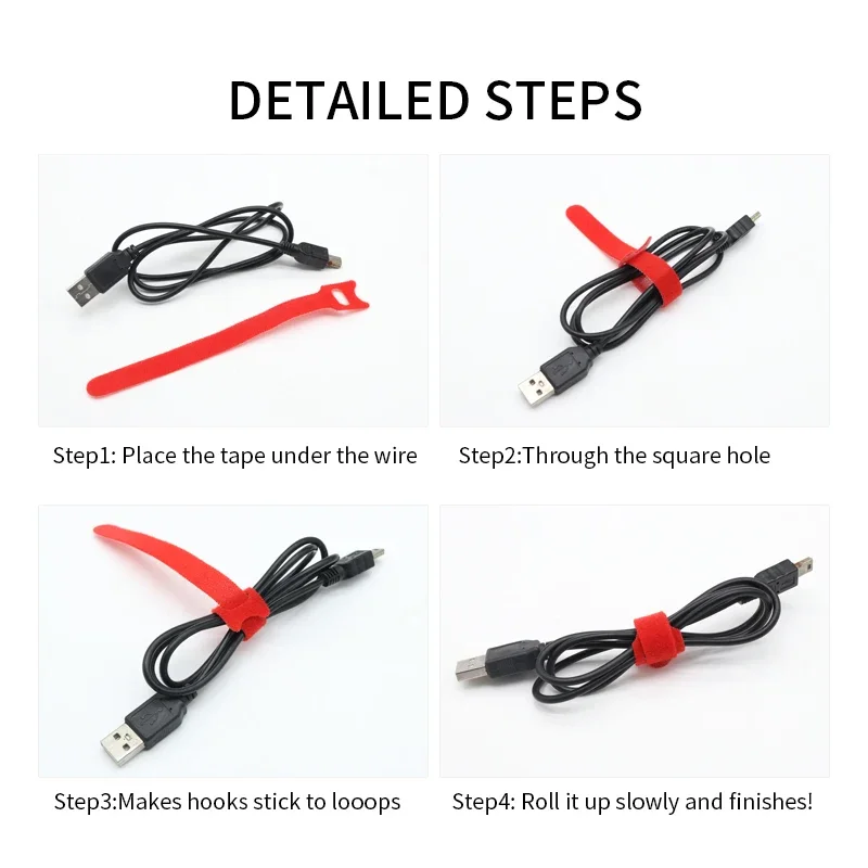 50/100 Uds bridas para cables  - Gear Tie Reusable reseña y precio